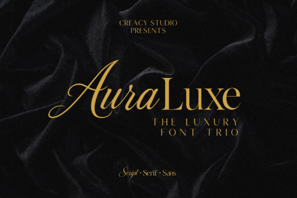 Auraluxe Trio: The Typeface Collection for Timeless Luxury