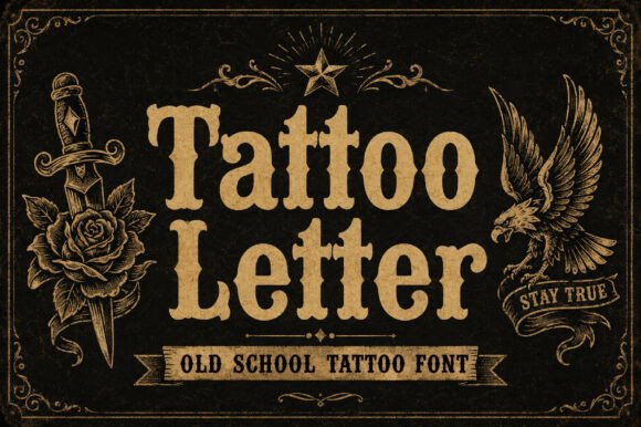 Capture the Soul of Traditional Ink with Tattoo Letter