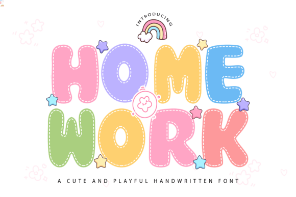 Cute Homework: A Puffy Bubble Font for Cheerful Designs