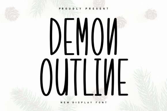 Demon Outline: A Handwritten Font That Brings Cozy Character to Your Projects