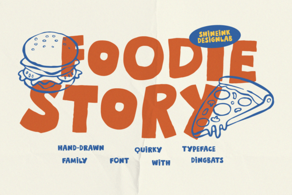 Foodie Story: A Playful Typeface with Hand-Drawn Charm