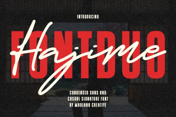 Hajime Font Duo: Modern Style Meets Handwritten Charm