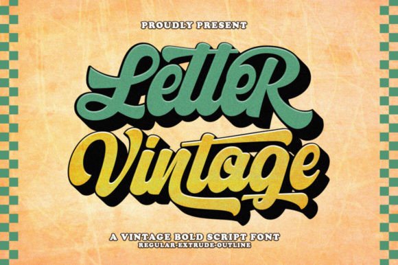 Letter Vintage: A Bold Retro Typeface for Modern Designs