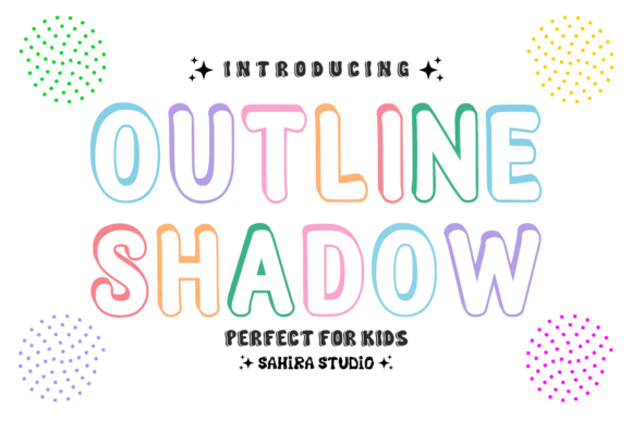 Outline Shadow Font: The Pastel Dream for Playful Designs