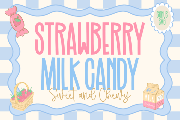 Strawberry Milk Candy: A Sweet Font Duo for Playful Designs